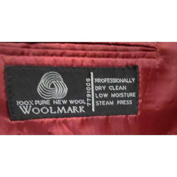 Oleg Cassini Wool Blazer Mens Ventless 2 Button Suit Jacket Sport Coat Size 41 R - Picture 7 of 8